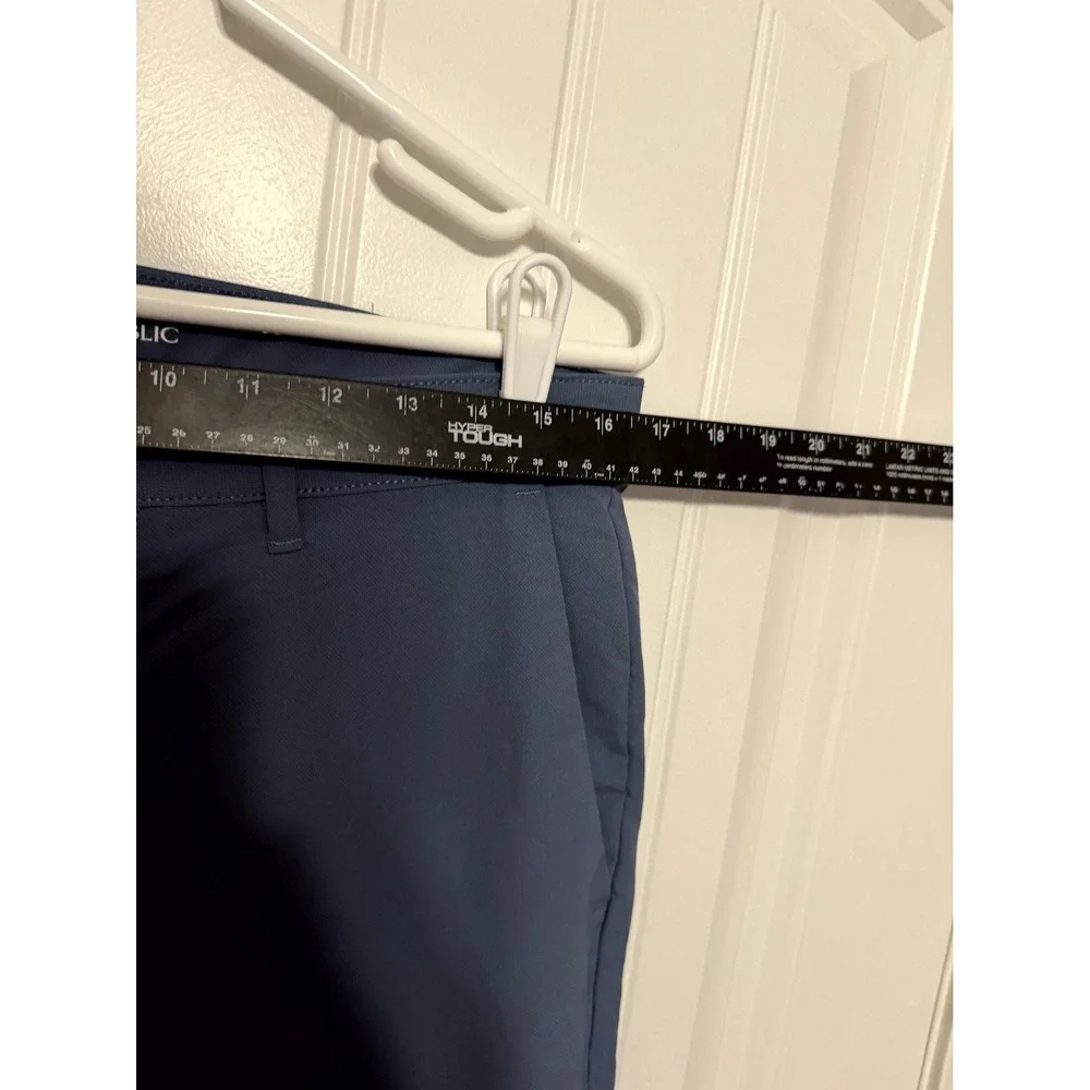 Banana Republic Performance Chino Pants Mens 32x30 Blue Gray Stretch Tech